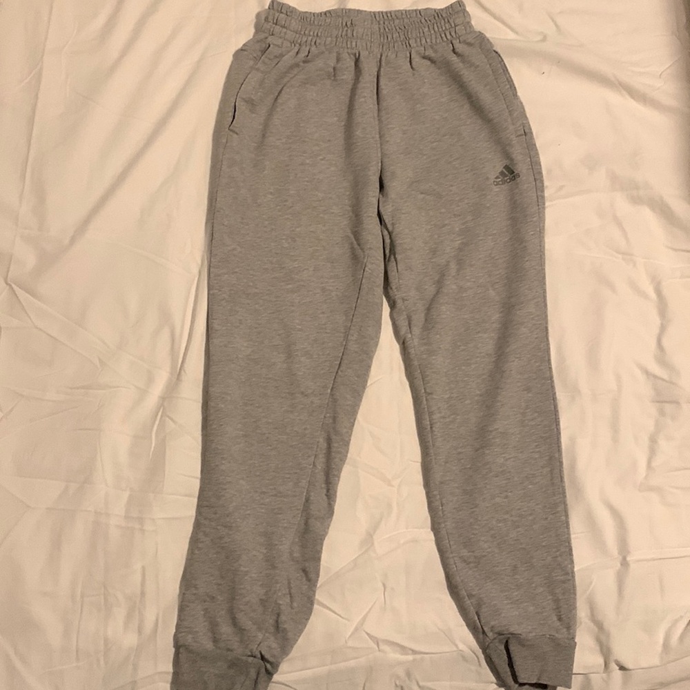 Grey Adidas sweat pants-size small